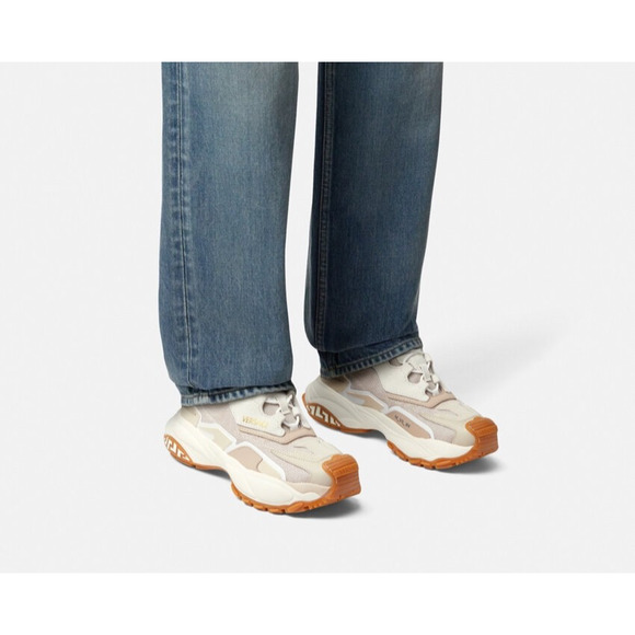 Versace Mercury Women’s White/Beige Sneakers 9 US (39 Euro) 1016318 NIB $890 - Picture 6 of 16